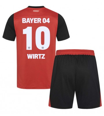 Bayer Leverkusen Florian Wirtz #10 Hemmakläder Barn 2024-25 Kortärmad (+ Korta byxor)